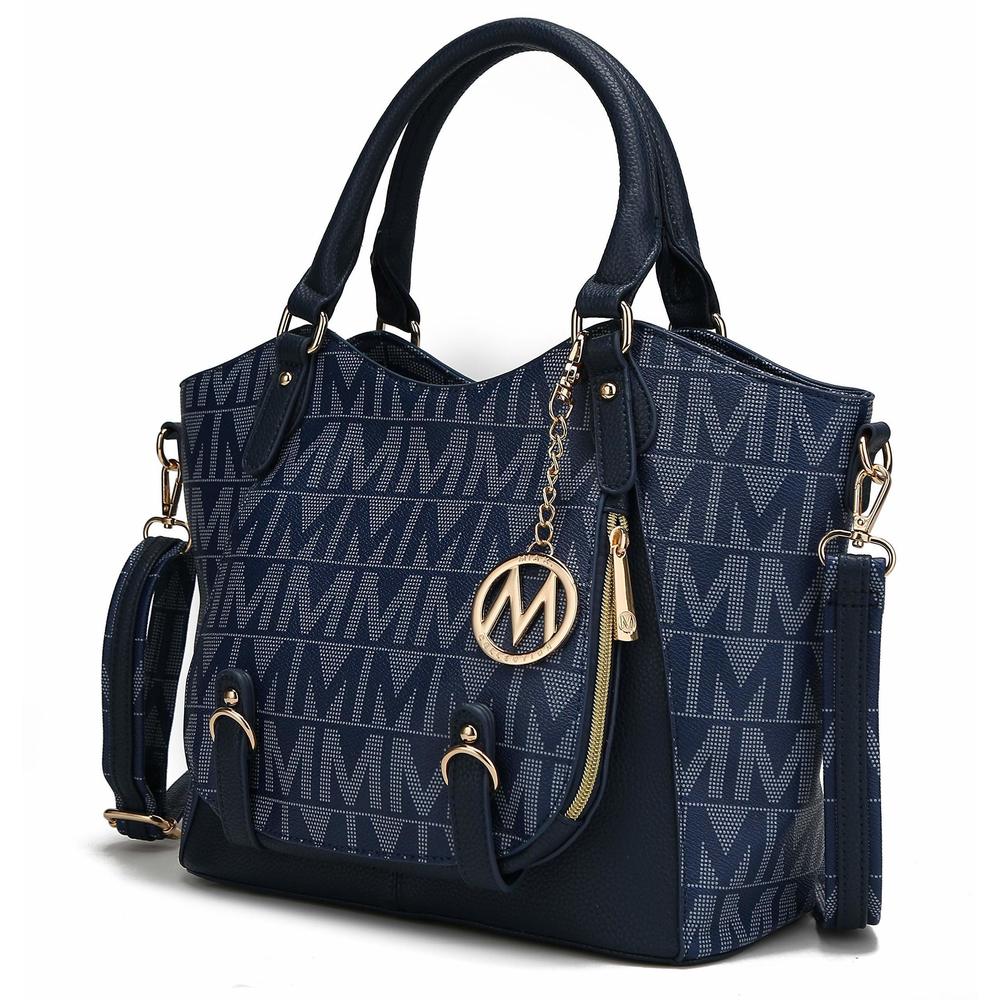Mia K Collection Strap Satchel For Pu Textured Pocketbook Top Handle